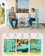 kingyes oversized outdoor rocking chair for adults, porch, package contents