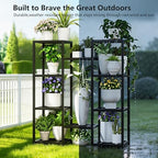 metal heavy duty plant stand indoor outdoor,10 tier on a desk or shelf