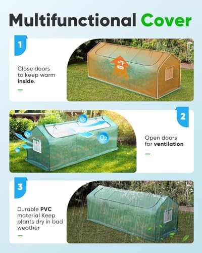 quictent mini greenhouse for indoor outdoor, portable quick-setup, side view