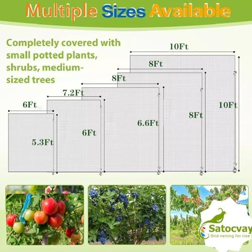 large fruit tree netting 2 pack 10x10 ft, front angle view