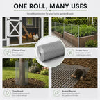 GoldPeak Hardware Cloth 1/4 inch Wire Mesh 48'' x 50' 23 Gauge | Hot-dip Galvanized After Welding, Chicken Wire Fencing Wire Fence Roll Welded Wire Fencing Wire Cloth Snake Fence