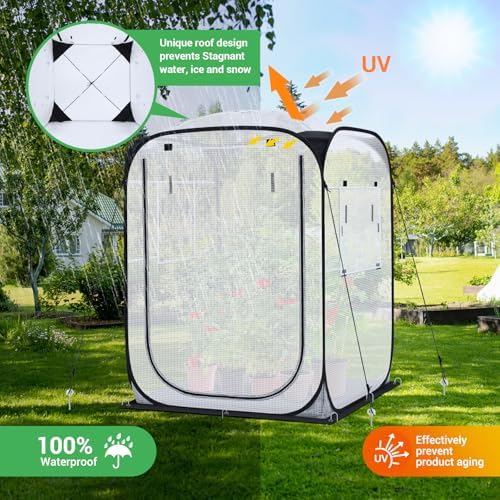 ohuhu pop up house - fast set-up small, side view