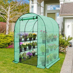eagle peak 3-tier walk in portable greenhouse with showing dimensions