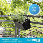 birdrock home 2pk metal railing planter box | shown in use