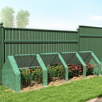 outsunny 12' x 3' x 3' mini greenhouse, front angle view