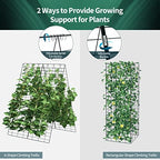 giantex 16 panels cucumber trellis, a-frame garden trellis, close-up detail