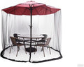 6ft/9ft/11ft patio umbrella mosquito netting with zipper door, main product view