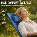 Portal Portable Zero Gravity Chair, Lounge Chair Outdoor Oversized Zero Gravity Chair Folding Lounge Chair with Adjustable Pillows and Cup Holder for Poolside Backyard and Lawn, Support 350lbs