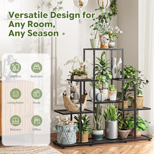 ekisemio 5 tier metal plant stand - heavy on a desk or shelf