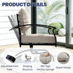 kullavik 4 piece metal outdoor patio furniture set shown in use