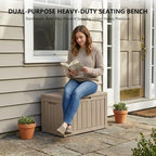 outdoor storage box, 50 gallon waterproof deck box, package contents