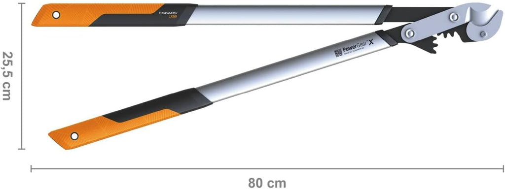 fiskars powergear x lopper anvil l lx99, size shown in use
