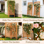 wood garden decor trellis for climbing plants outdoor showing dimensions
