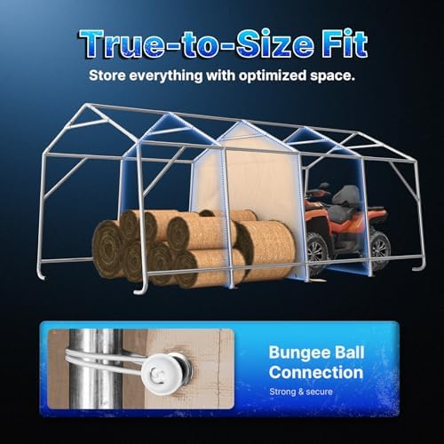 advance outdoor heavy duty 10x20 ft carport outdoor, view 9