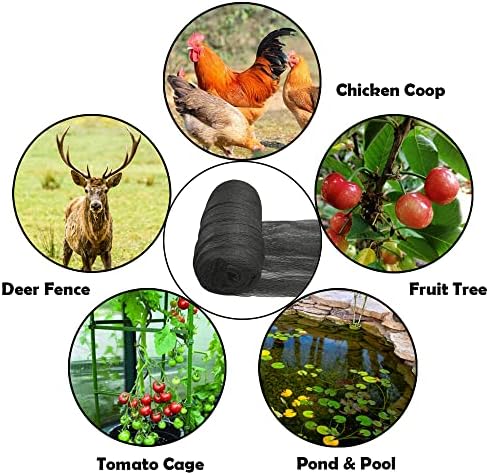 bird netting 7.5x100 ft, 1/2in mesh garden bird, view 9