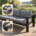 solaste aluminum patio furniture set for all weather, side view