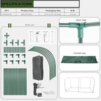 large tunnel 8.2'x4' sunshade cloth gardening net,easy set, front angle view