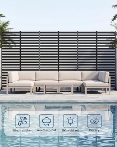 outdoor privacy screen, 48" w x 75" h showing dimensions