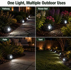 solar rock lights outdoor – 2 pack waterproof on a desk or shelf