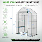 yesker greenhouse 57"x29"x77" walk in green house shown in use