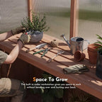 modern shade everbloom 6.5'x8' wooden greenhouse, 8' extra-tall, view 9