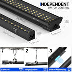 barrina lh600 pegboard indoor greenhouse with grow light, close-up detail