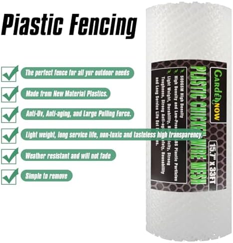 upgraded 15.7in x 33ft abs plastic chicken white, package contents