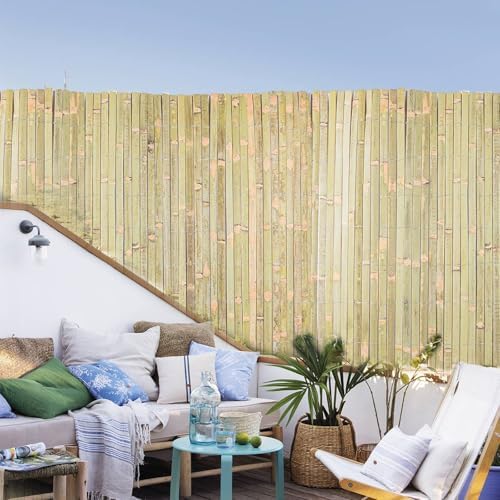 bamboo slat fence 4ft x 13ft, natural bamboo, package contents