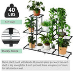 twhep metal plant stand, 5 tiers multifunctional plant, close-up detail
