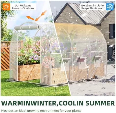 superlele 10x7x7ft greenhouse for outdoor, tunnel greenhouse with, close-up detail