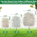 ozmi 4 pack fruit tree blueberry bush netting showing dimensions