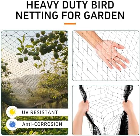 garden netting, 50' x 50' heavy duty bird, close-up detail