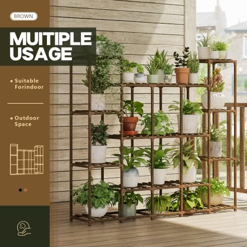 bamworld large plant shelf indoor plant shelf outdoor shown in use