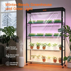 bstrip indoor greenhouse with grow light, 5-tier 47.2x17.8x71in shown in use