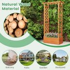 giantex set of 2 raised garden bed with, close-up detail