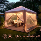 phi villa 10x10 pop up canopy tent with, side view