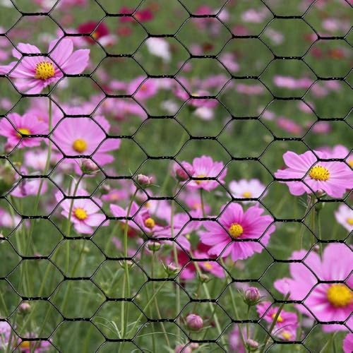 pvc hexagonal poultry netting chicken wire 12" x150' on a desk or shelf