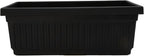 The HC Companies Venetian Window Planter Box w/Drain Plug - Long Planter Box for Windowsills, Balconies & More - Plastic Large Rectangular Outdoor Planters for Herbs & Flowers (24" Black, Pack of 1)