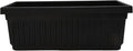 The HC Companies Venetian Window Planter Box w/Drain Plug - Long Planter Box for Windowsills, Balconies & More - Plastic Large Rectangular Outdoor Planters for Herbs & Flowers (30" Black, Pack of 1)