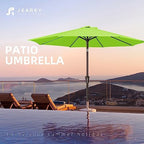 jearey 9ft outdoor patio umbrella, market umbrella, apple on a desk or shelf