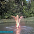 1.5 HP Floating Fountain & Aerator for Ponds and Lakes with 100 ft Cord | 12,550 GPH, 11 spray patterns, Energy-efficient 850W Pump, Protective Intake Screen