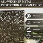 metal privacy screen outdoor 6ft – freestanding laser shown in use