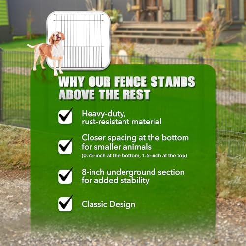 wesley's corner tall fence panels - 32”h x showing dimensions