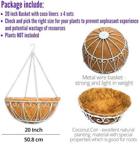 lalagreen hanging planter for outdoor (20 inch, 4 shown in use