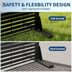 garvee 6x4ft outdoor metal privacy screen louvered decorative showing dimensions