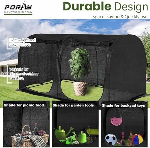 large tunnel 8.2'x4' sunshade cloth gardening net,easy set, close-up detail