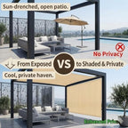 90% sun shade cloth 10x30ft heavy duty shade, side view