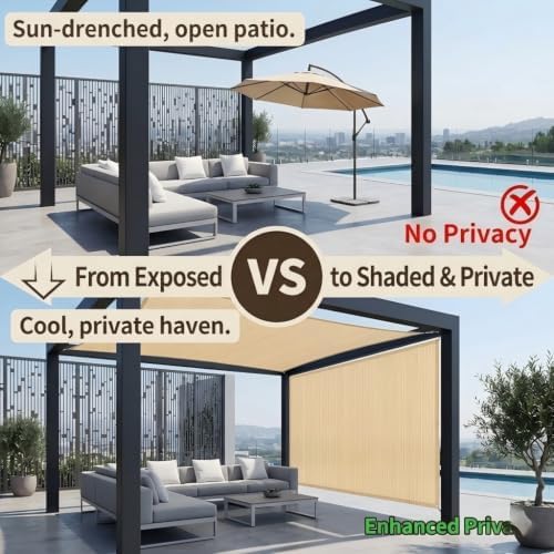 90% sun shade cloth 10x30ft heavy duty shade, side view