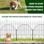 6 panels no dig decorative garden fence for, side view