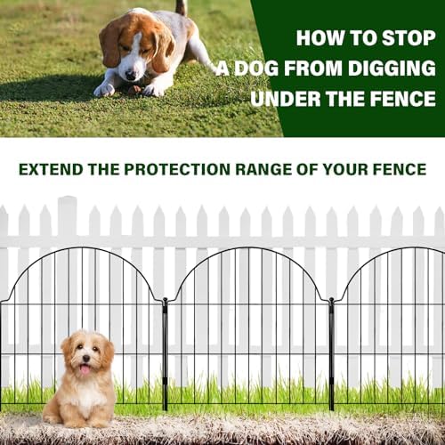6 panels no dig decorative garden fence for, side view